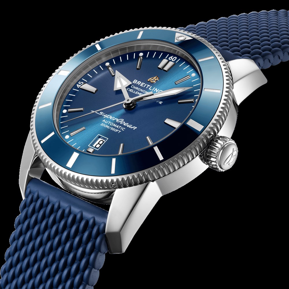  Shop Authentic Breitling Superocean Heritage B20 Automatic 46 Blue Dial Blue Mesh Bracelet Watch for Men - AB2020161C1S1 - Luxxuri