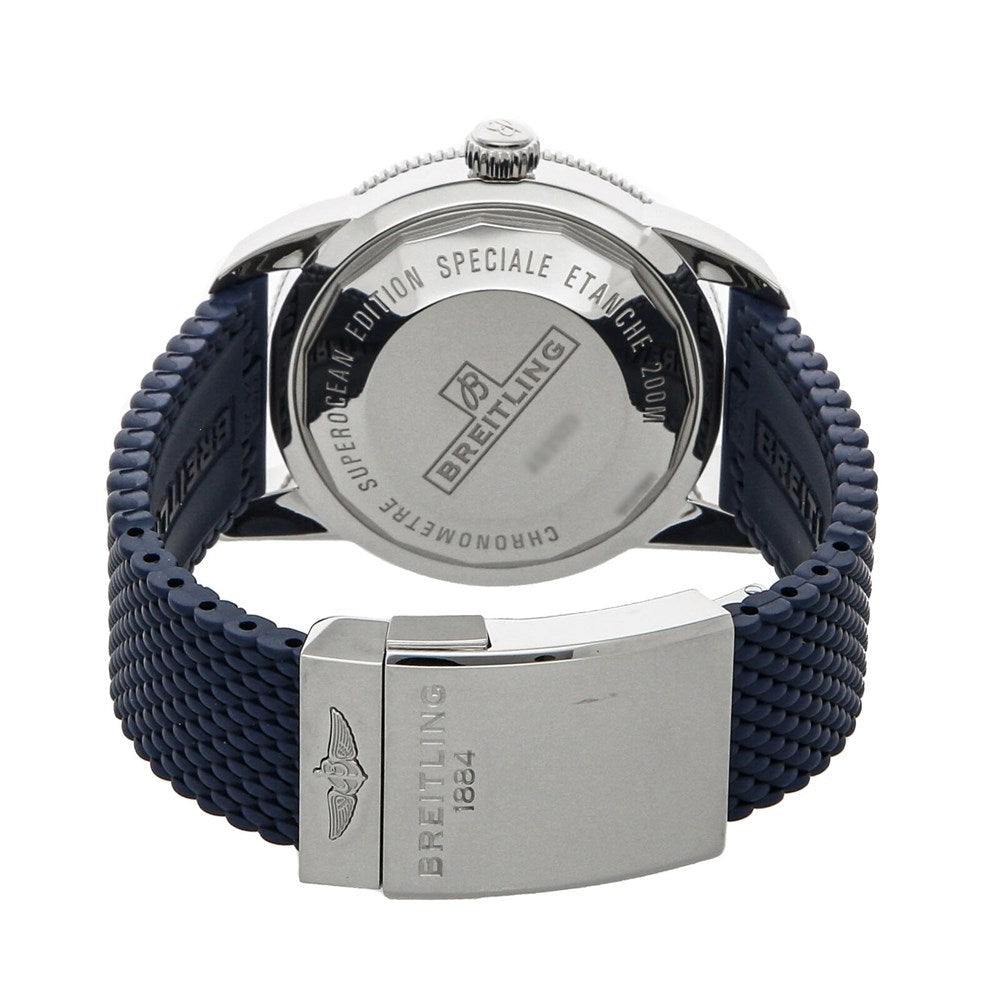  Shop Authentic Breitling Superocean Heritage B20 Automatic 46 Blue Dial Blue Mesh Bracelet Watch for Men - AB2020161C1S1 - Luxxuri