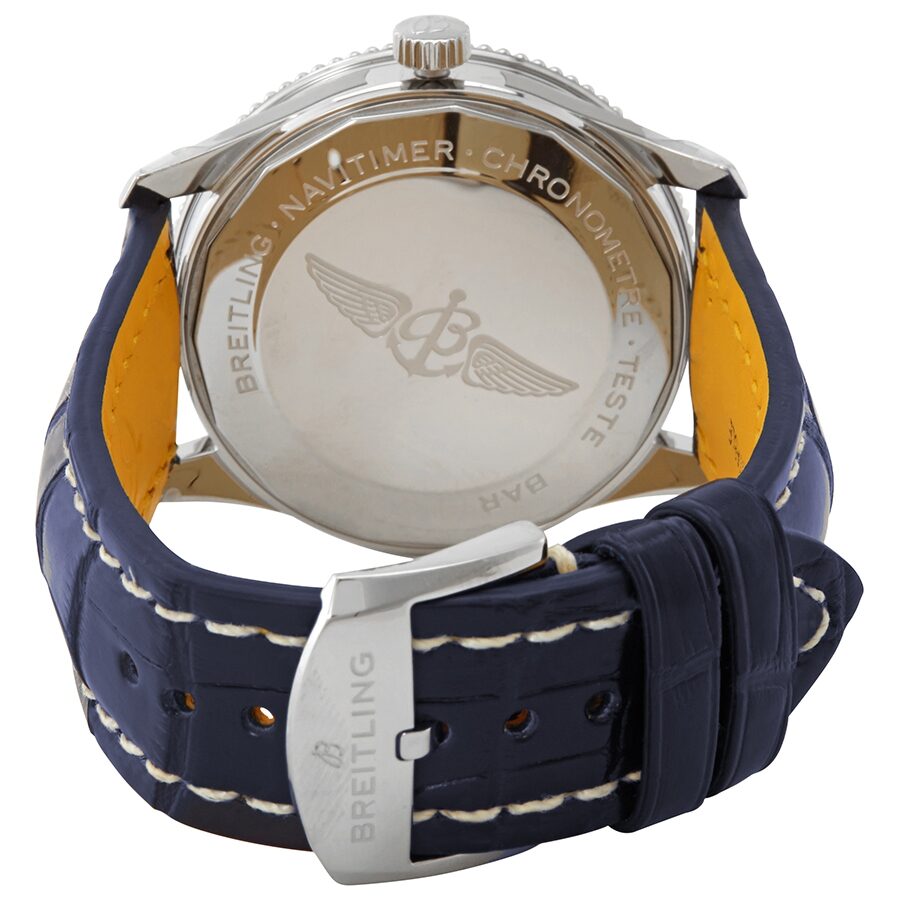  Shop Authentic Breitling Navitimer Automatic 41mm Blue Leather Strap Mens Watch - A17326211C1P3 - Luxxuri