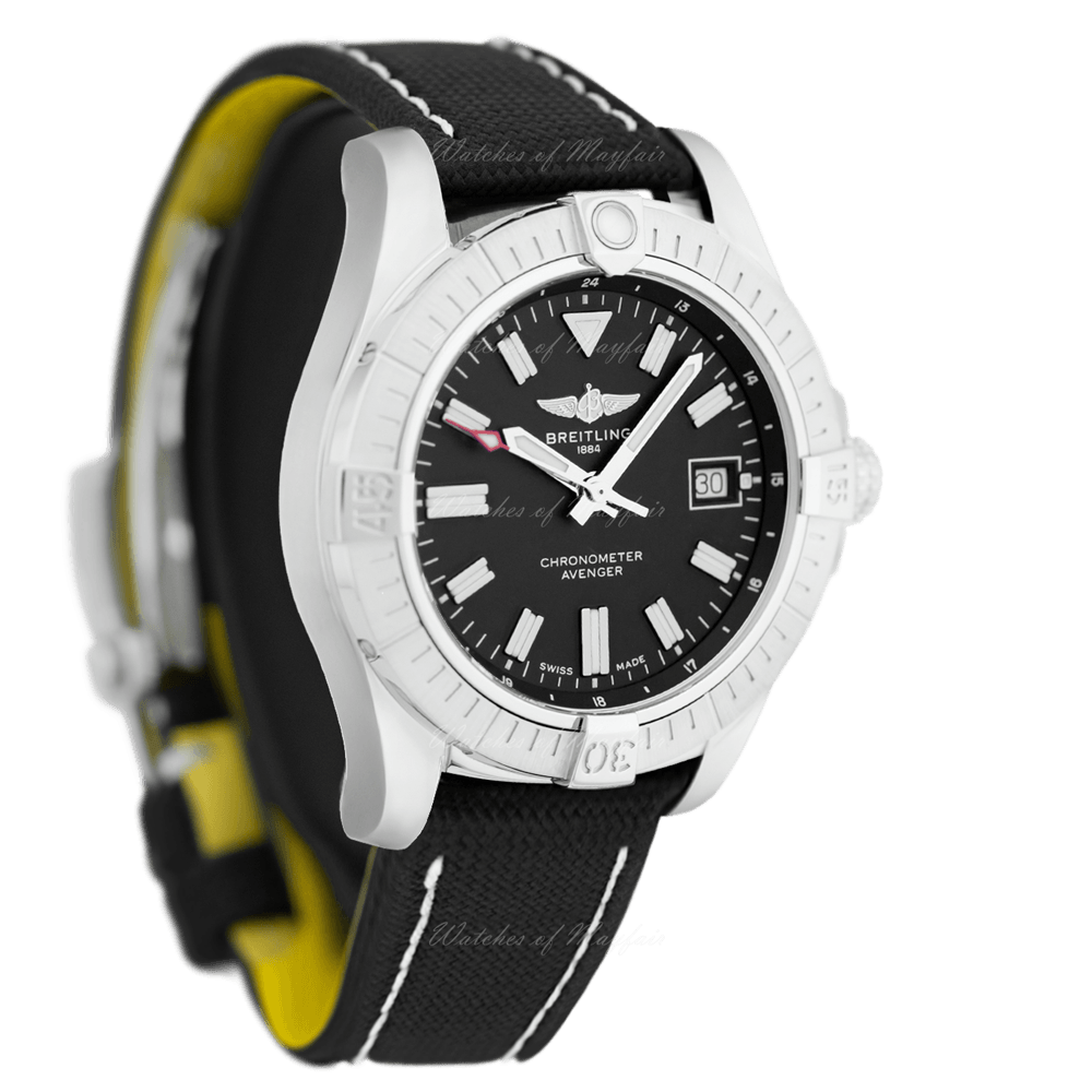  Shop Authentic Breitling Avenger Automatic 43mm Black Dial Black Nylon Strap Watch for Men - A17318101B1X2 - Luxxuri