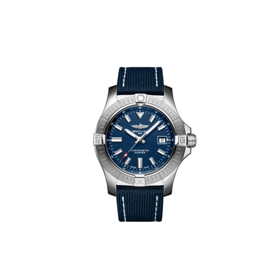  Shop Authentic Breitling Avenger Automatic 43 Blue Dial Blue Nylon Strap Watch for Men - A17318101C1X1 - Luxxuri