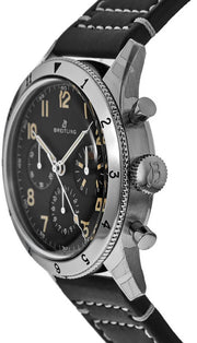 Shop Authentic Breitling Avi Ref. 765 1953 Re-Edition Black Dial Black Leather Strap Watch for Men - AB0920131B1X1 - Luxxuri