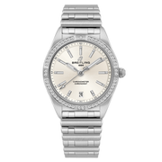  Shop Authentic Breitling Chronomat Automatic 36 Diamonds White Dial Silver Steel Strap Watch for Women - A10380591A1A1 - Luxxuri