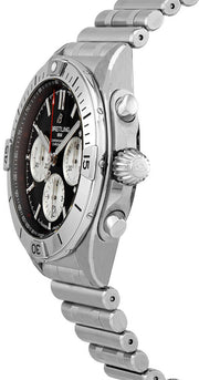  Shop Authentic Breitling Chronomat B01 42mm Black Dial Silver Steel Strap Watch for Men - AB0134101B1A1 - Luxxuri