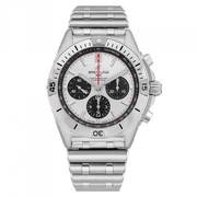  Shop Authentic Breitling Chronomat B01 42mm Silver Dial Silver Steel Strap Watch for Men - AB0134101G1A1 - Luxxuri