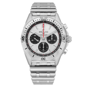  Shop Authentic Breitling Chronomat B01 42mm Silver Dial Silver Steel Strap Watch for Men - AB0134101G1A1 - Luxxuri