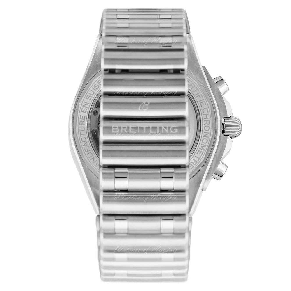  Shop Authentic Breitling Chronomat B01 42mm Silver Dial Silver Steel Strap Watch for Men - AB0134101G1A1 - Luxxuri