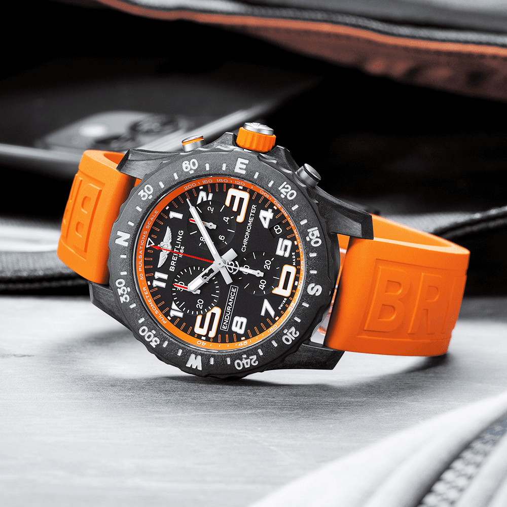  Shop Authentic Breitling Endurance Pro Black Dial Orange Rubber Strap Watch for Men - X82310A51B1S1 - Luxxuri