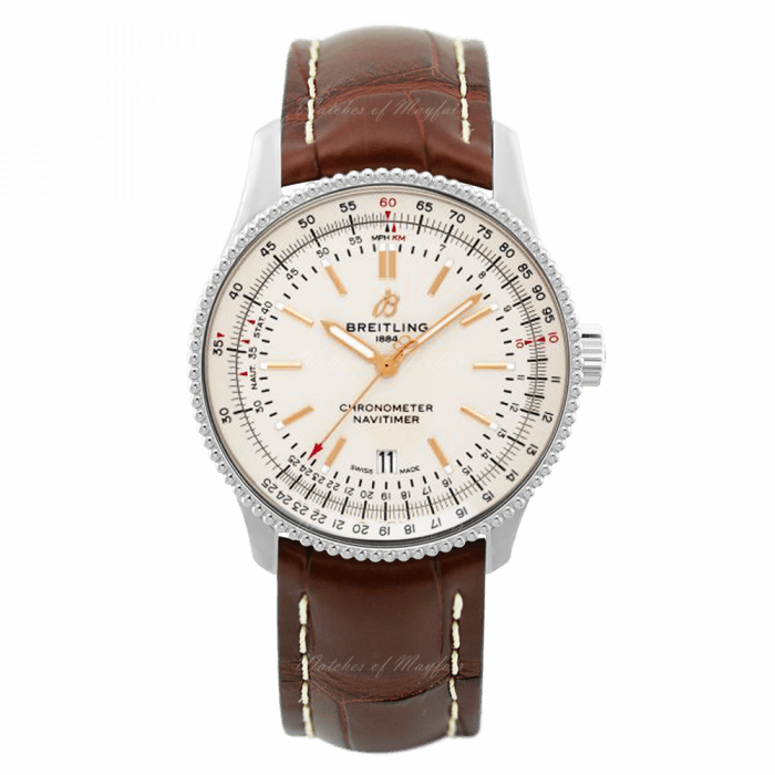  Shop Authentic Breitling Navitimer Automatic 41mm Brown Leather Strap Mens Watch - A17326211G1P1 - Luxxuri