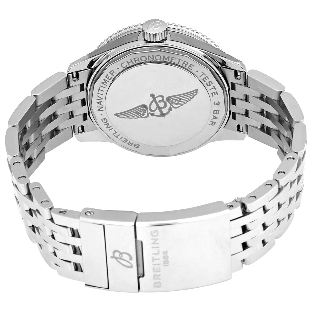  Shop Authentic Breitling Navitimer Automatic 35 White Dial Silver Steel Strap Watch for Men - A17395F41G1A1 - Luxxuri