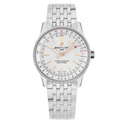  Shop Authentic Breitling Navitimer Automatic 35 White Dial Silver Steel Strap Watch for Men - A17395F41G1A1 - Luxxuri