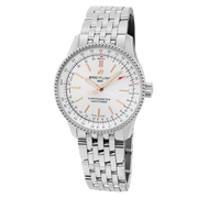  Shop Authentic Breitling Navitimer Automatic 35 White Dial Silver Steel Strap Watch for Men - A17395F41G1A1 - Luxxuri