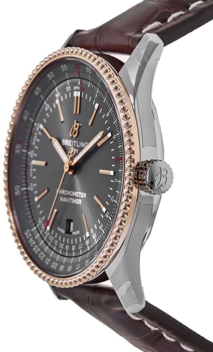  Shop Authentic Breitling Navitimer Automatic 41 Grey Dial Brown Leather Strap Watch for Men - U17326121M1P1 - Luxxuri