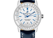 Shop Authentic Breitling Navitimer Automatic 41mm White Dial Blue Leather Strap Watch for Men - A173263A1G1P1 - Luxxuri