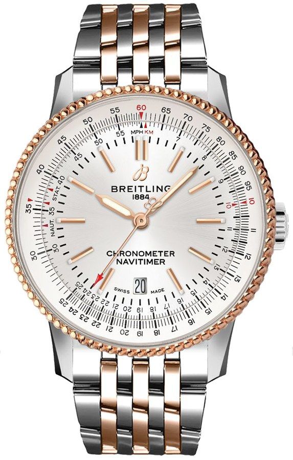  Shop Authentic Breitling Navitimer Automatic 41 White Dial Two Tone Steel Strap Watch for Men - U17326211G1U1 - Luxxuri