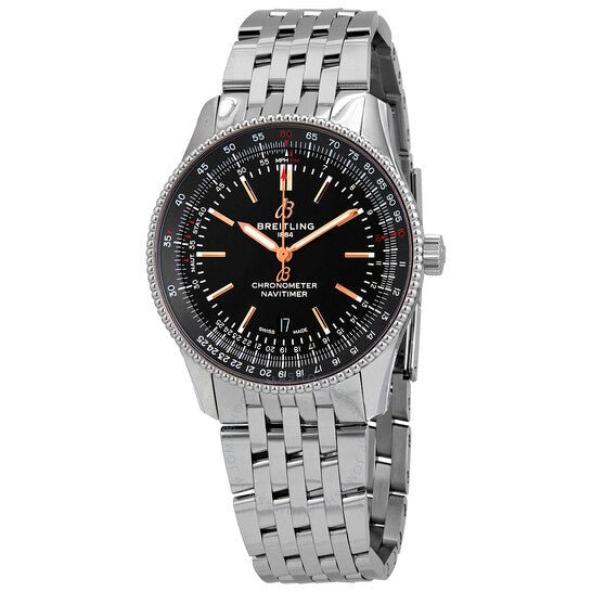  Shop Authentic Breitling Navitimer Automatic 41mm Black Dial Silver Steel Strap Watch for Men - A17326241B1A1 - Luxxuri