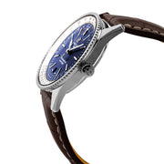  Shop Authentic Breitling Navitimer Automatic 38mm Blue Dial Brown Leather Strap Mens Watch - A17325211C1P2 - Luxxuri