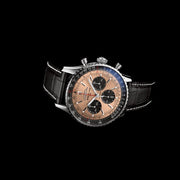  Shop Authentic Breitling Navitimer B01 Chronograph 43 Brown Dial Black Leather Strap Watch for Men - AB0138241K1P1 - Luxxuri