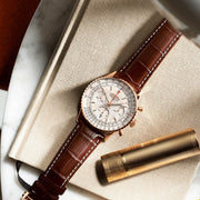  Shop Authentic Breitling Navitimer B01 Chronograph 41 White Dial Brown Leather Strap Watch for Men - AB0139211G1P1 - Luxxuri