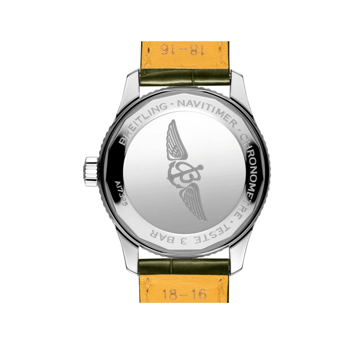  Shop Authentic Breitling Navitimer Automatic 35 Green Dial Green Leather Strap Watch for Women - A17395361L1P1 - Luxxuri