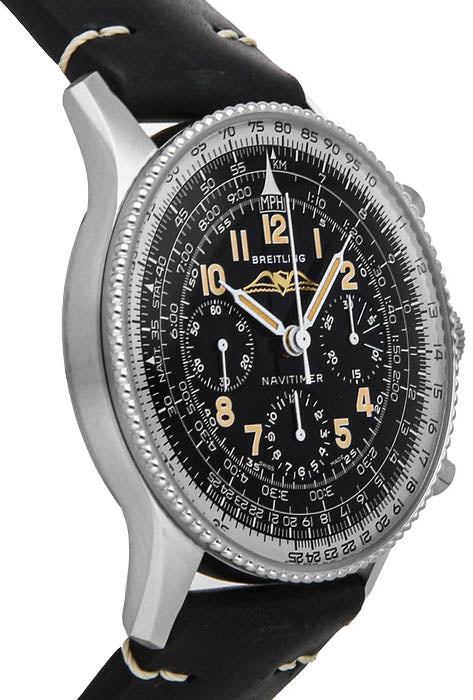  Shop Authentic Breitling Navitimer Ref. 806 1959 Re-Edition Black Dial Brown Leather Strap Watch for Men - AB0910371B1X1 - Luxxuri