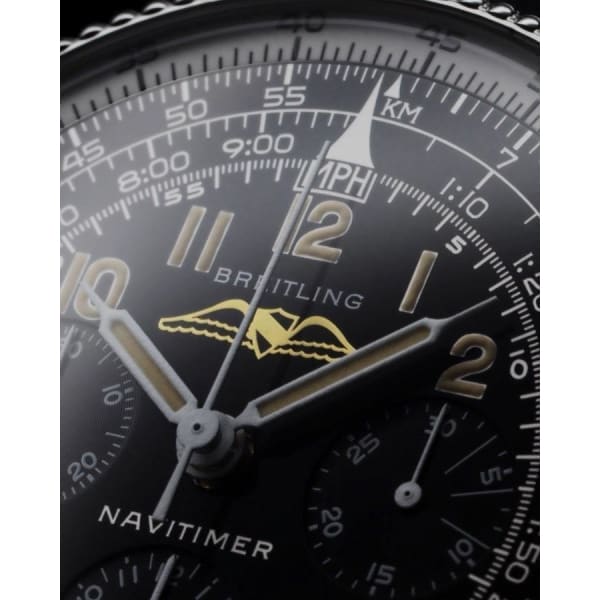  Shop Authentic Breitling Navitimer Ref. 806 1959 Re-Edition Black Dial Brown Leather Strap Watch for Men - AB0910371B1X1 - Luxxuri