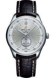  Shop Authentic Breitling Premier Automatic 40mm Silver Dial Black Leather Strap Watch for Men - A37340351G1P1 - Luxxuri