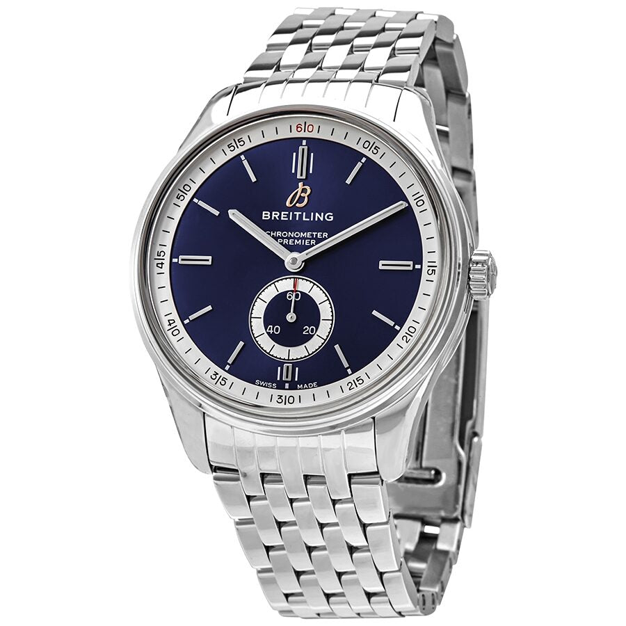  Shop Authentic Breitling Premier Automatic 40mm Blue Dial Silver Steel Strap Watch for Men - A37340351C1A1 - Luxxuri