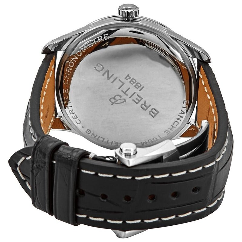  Shop Authentic Breitling Premier Automatic 40mm Silver Dial Black Leather Strap Watch for Men - A37340351G1P1 - Luxxuri