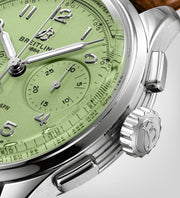  Shop Authentic Breitling Premier B09 Chronograph 40 Green Dial Brown Leather Strap Watch for Men - AB0930D31L1P1 - Luxxuri
