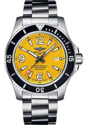  Shop Authentic Breitling Superocean II Automatic 44mm Yellow Dial Silver Steel Strap Watch for Men - A17367021I1A1 - Luxxuri