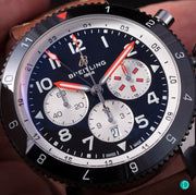  Shop Authentic Breitling Super Avi B04 Chronograph GMT 46 Mosquito Black Dial Brown Leather Strap Watch for Men - YB04451A1B1X1 - Luxxuri