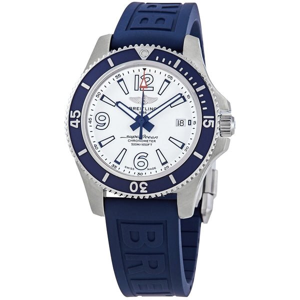  Shop Authentic Breitling Superocean II Automatic 42mm White Dial Blue Rubber Strap Watch for Men - A17366D81A1S2 - Luxxuri