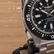  Shop Authentic Breitling Superocean II Special 44mm Black Dial Silver Steel Strap Watch for Men - Y1739310/BF45/162A - Luxxuri