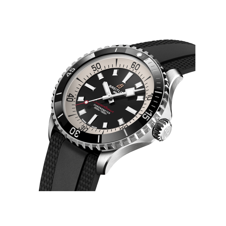  Shop Authentic Breitling Superocean Automatic 42 Black Dial Black Rubber Strap Watch for Men - A17375211B1S1 - Luxxuri