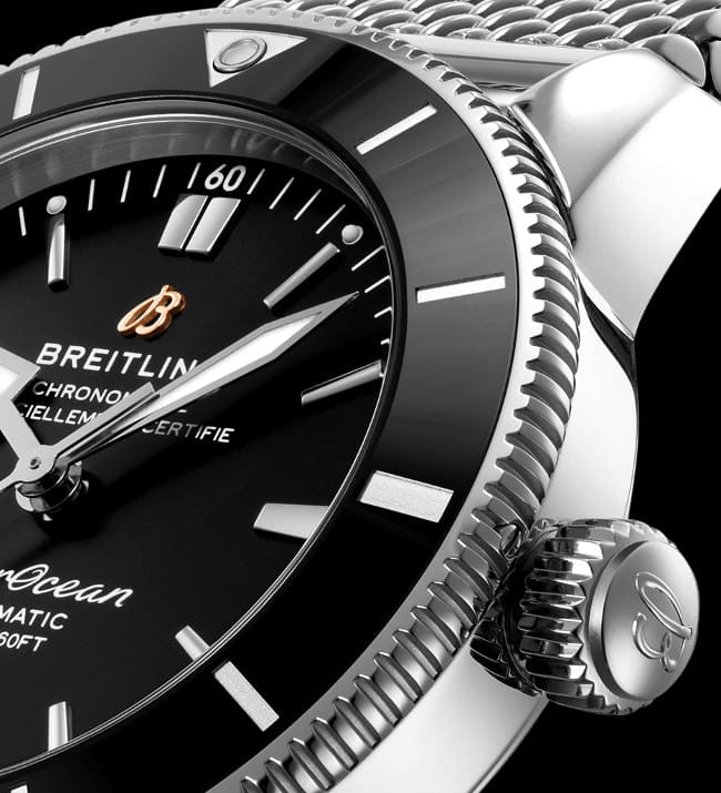  Shop Authentic Breitling Superocean Heritage B20 Automatic 42 Black Dial Silver Mesh Bracelet Watch for Men - AB2010121B1A1 - Luxxuri