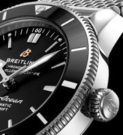  Shop Authentic Breitling Superocean Heritage B20 Automatic 42 Black Dial Silver Mesh Bracelet Watch for Men - AB2010121B1A1 - Luxxuri