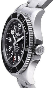  Shop Authentic Breitling Superocean II 44mm Black Dial Black Steel Strap Watch for Men - A17392D71B1A1 - Luxxuri