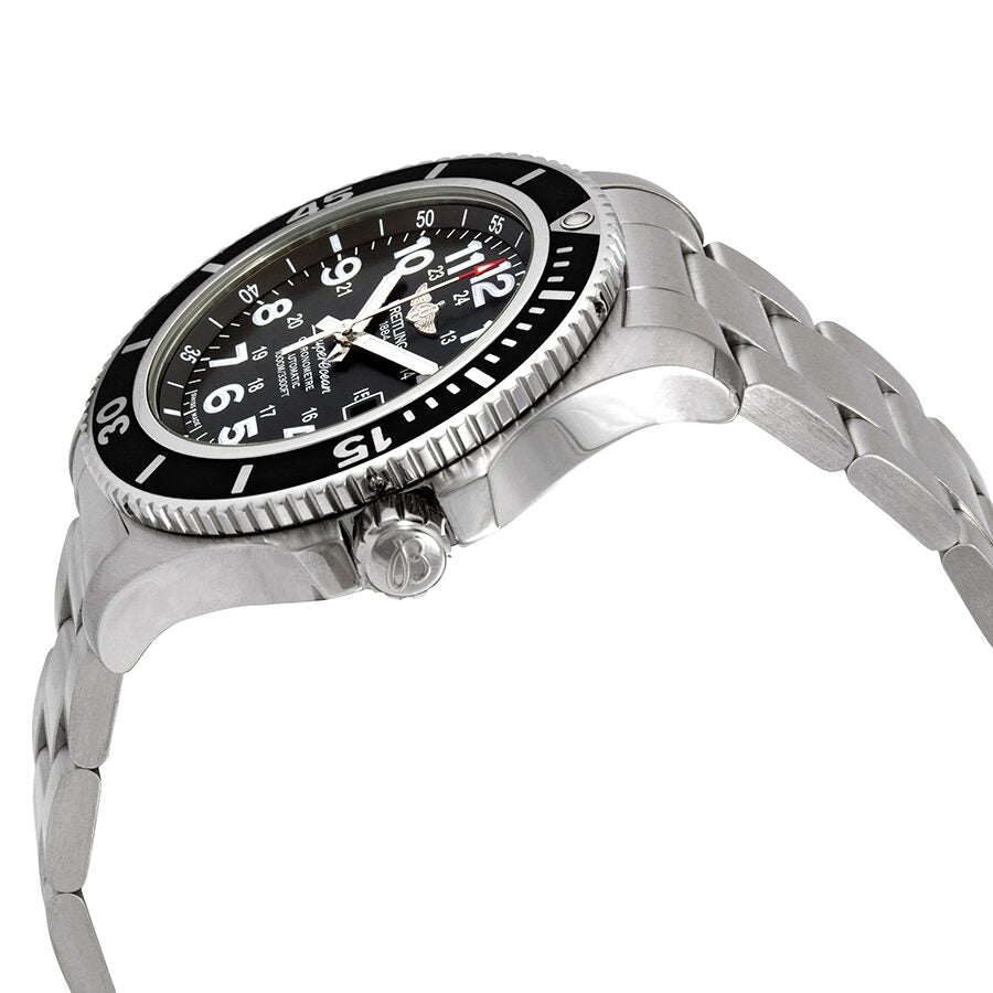  Shop Authentic Breitling Superocean II 44mm Black Dial Black Steel Strap Watch for Men - A17392D71B1A1 - Luxxuri