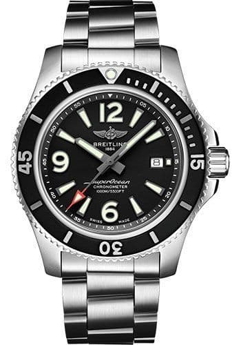  Shop Authentic Breitling Superocean Automatic 44mm Black Dial Silver Steel Strap Watch for Men - A17367D71B1A1 - Luxxuri