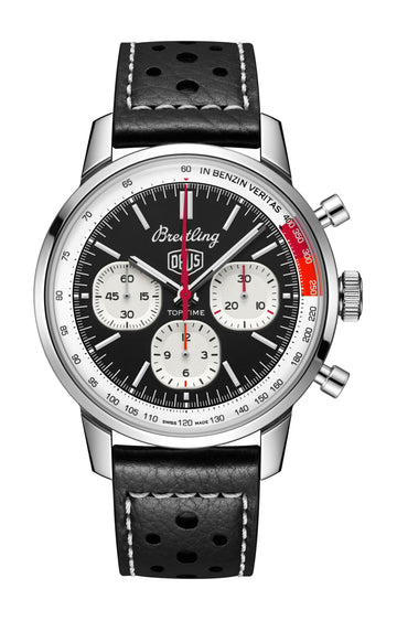  Shop Authentic Breitling Top Time B01 Deus Black Dial Black Leather Strap Watch for Men - AB01765A1B1X1 - Luxxuri