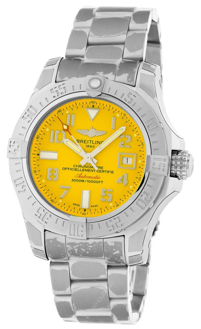 Shop Authentic Breitling Avenger II Seawolf Stainless Steel 45mm Mens Watch - A1733110/I519 - Luxxuri