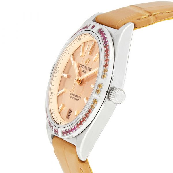  Shop Authentic Breitling Chronomat Automatic 36 South Sea Brown Dial Brown Leather Strap Watch for Women - A10380611A1P1 - Luxxuri
