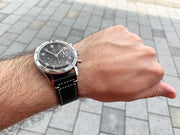  Shop Authentic Breitling Avi Ref. 765 1953 Re-Edition Black Dial Black Leather Strap Watch for Men - AB0920131B1X1 - Luxxuri