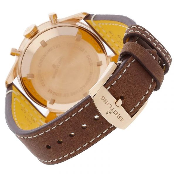  Shop Authentic Breitling Avi 1953 Edition Black Dial Brown Leather Strap Watch for Men - RB0920131B1X1 - Luxxuri