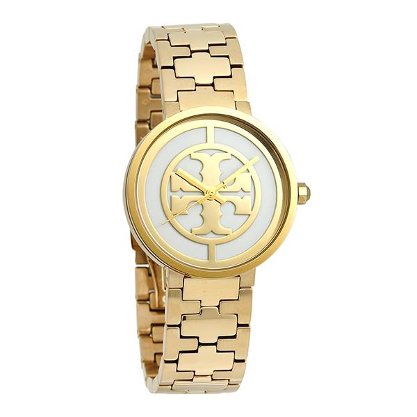 Tory Burch Reva Gold Dial Gold Steel Strap Watch for Women - TBW4025