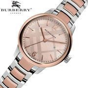 Shop Authentic Burberry The Classic Rose Gold Dial Two Tone Steel Strap Watch for Women - BU10117 - Luxxuri