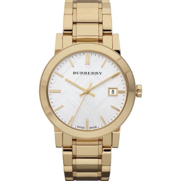  Shop Authentic Burberry The City Silver Dial Gold Steel Strap Unisex Watch - BU9003 - Luxxuri