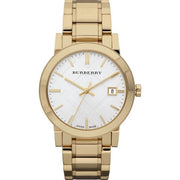  Shop Authentic Burberry The City Silver Dial Gold Steel Strap Unisex Watch - BU9003 - Luxxuri