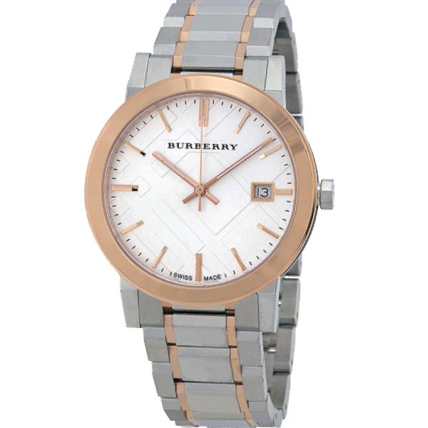  Shop Authentic Burberry The City White Dial Two Tone Steel Strap Watch for Women - BU9006 - Luxxuri